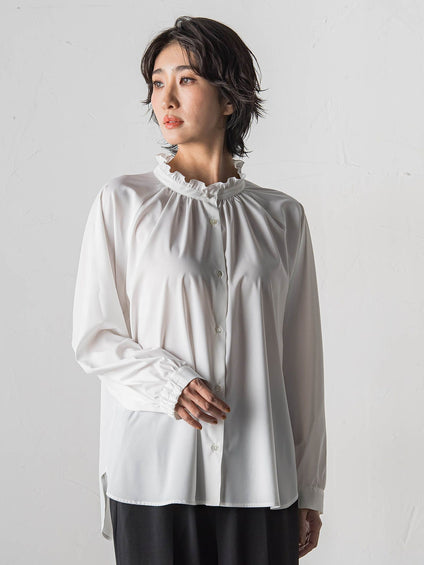 ドレープブロードストレッチブラウス