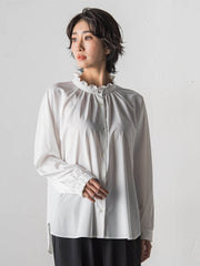 ドレープブロードストレッチブラウス