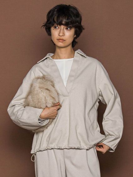 【楽・美・軽】スキッパーブラウス≪手洗い可能≫