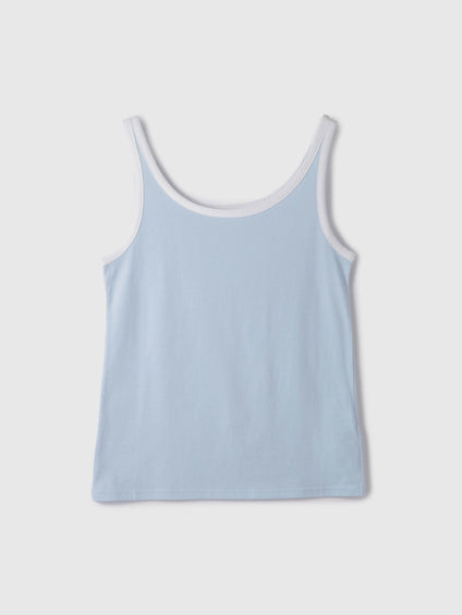 バイカラーパイピングタンクトップ