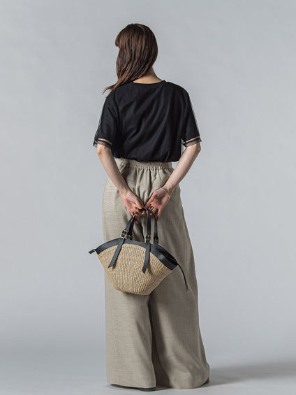 【WEB限定】チュールレイヤードロゴカットソー≪手洗い可能≫