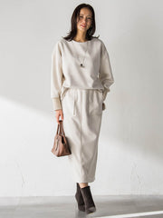 【WEB限定】フェイクスエードナロースカート≪セットアップ対応/洗える≫