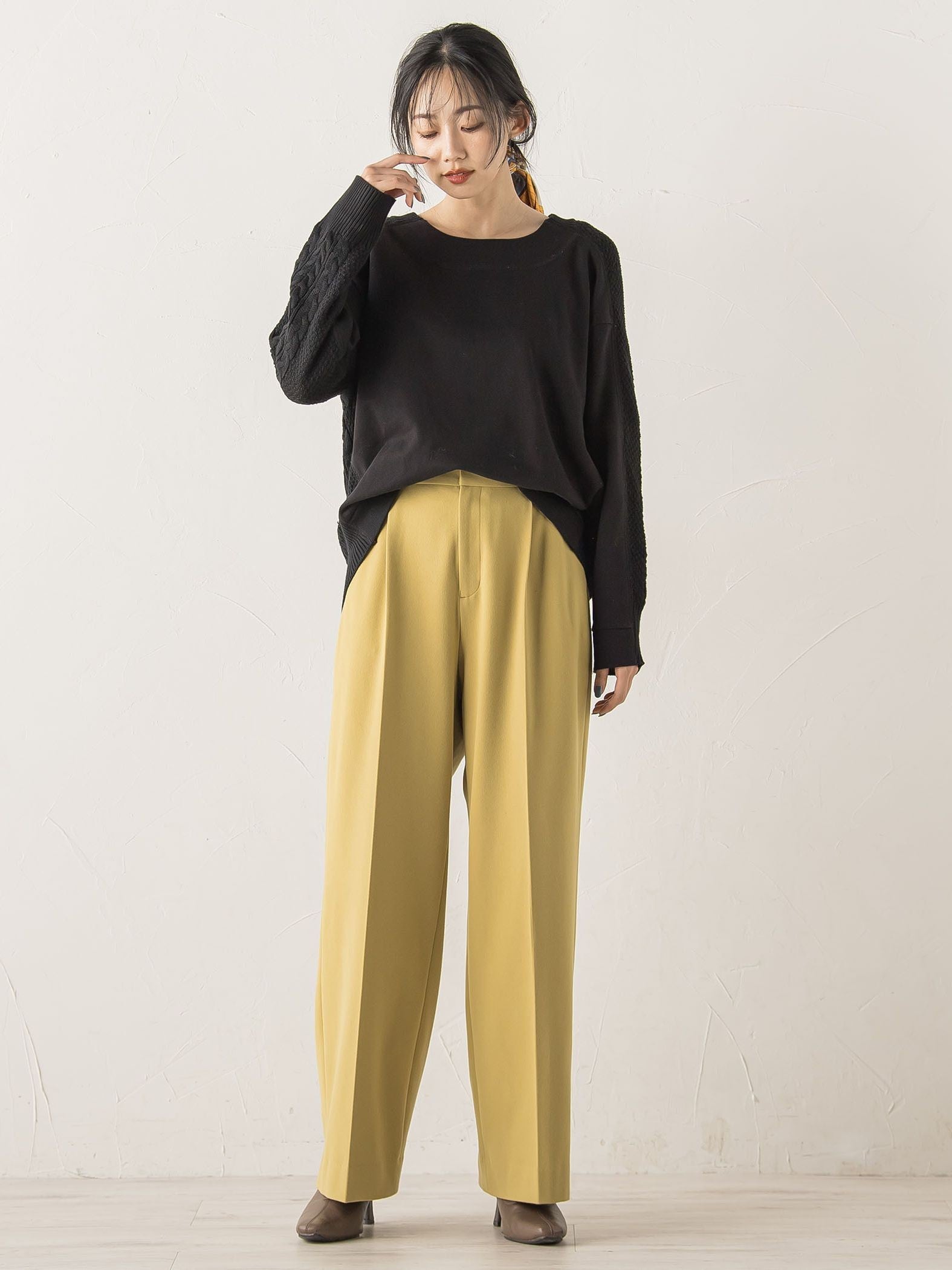 両面起毛ストレッチパンツ≪洗濯機で洗える≫