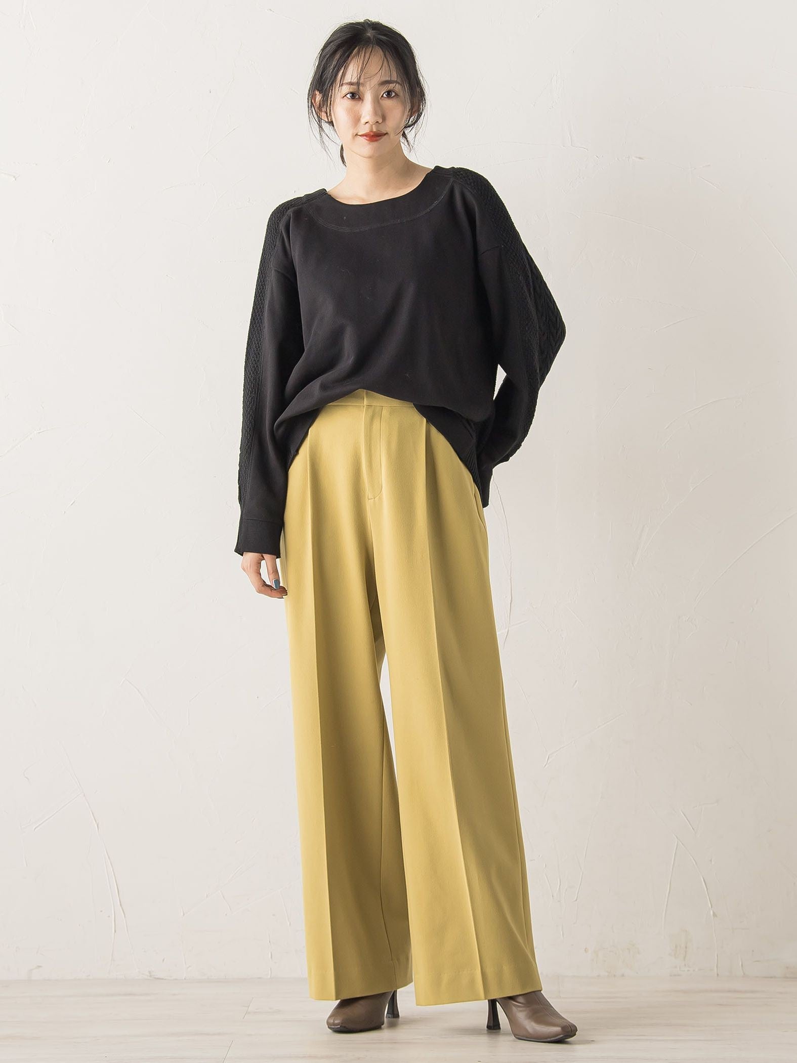 両面起毛ストレッチパンツ≪洗濯機で洗える≫