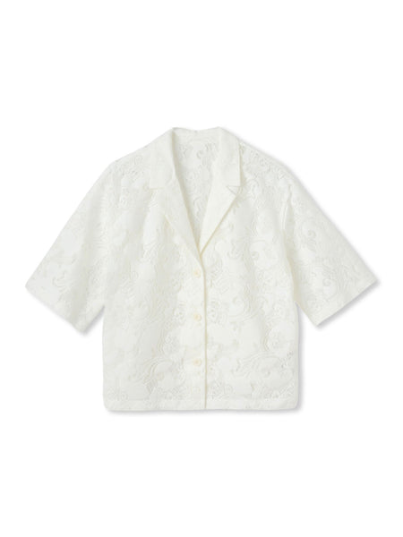 PAISLEY COTTON LACEブラウス