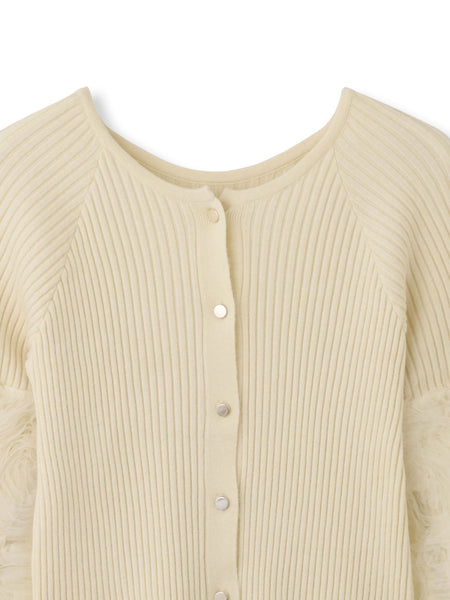 フラワーチュールスリーブカーディガン≪手洗い可能≫