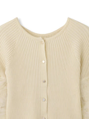 フラワーチュールスリーブカーディガン≪手洗い可能≫