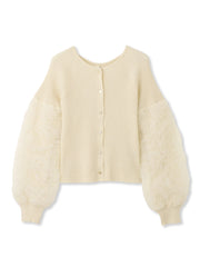 フラワーチュールスリーブカーディガン≪手洗い可能≫