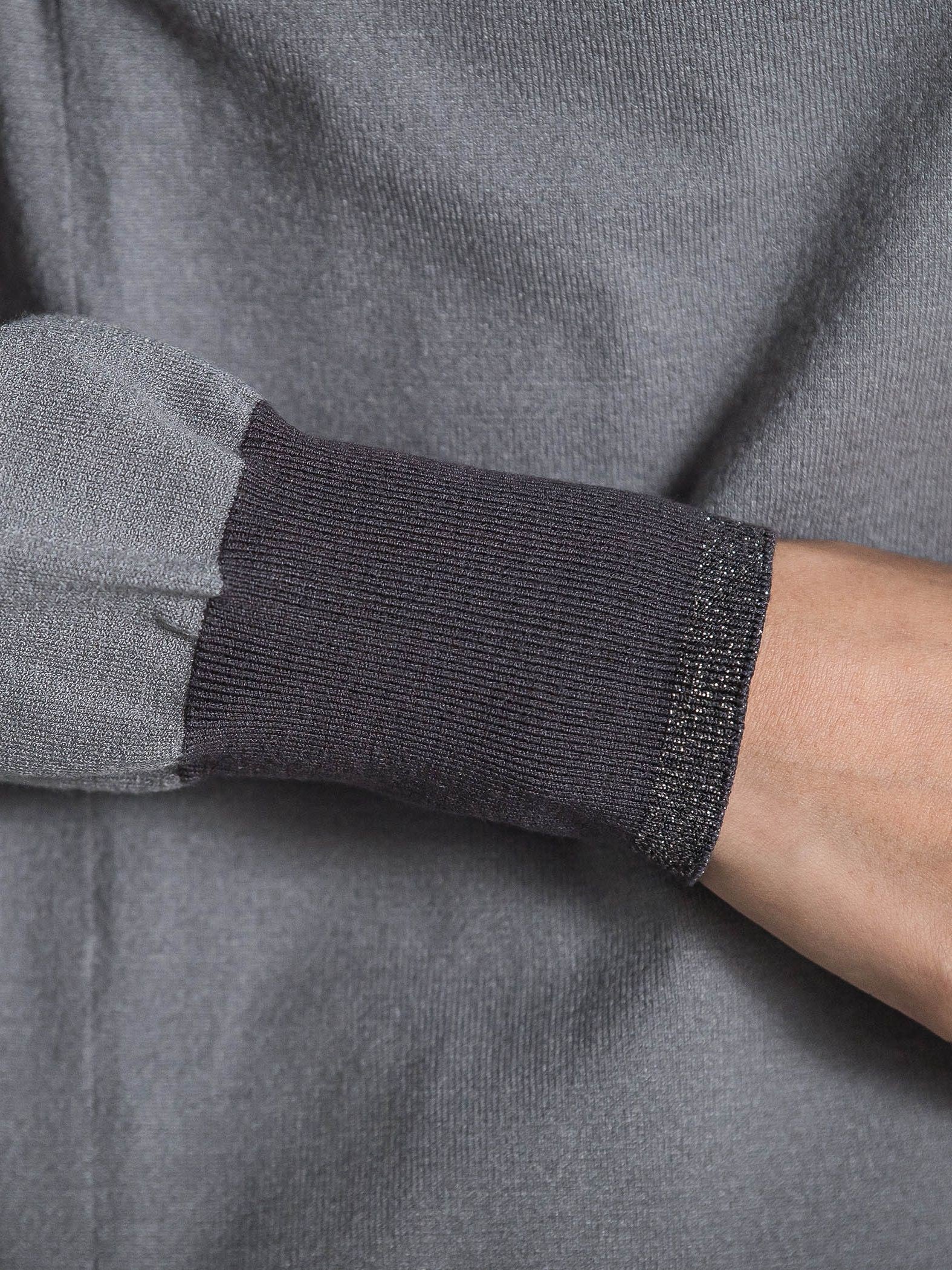 ボトルネック配色ニットプルオーバー≪手洗い可能≫