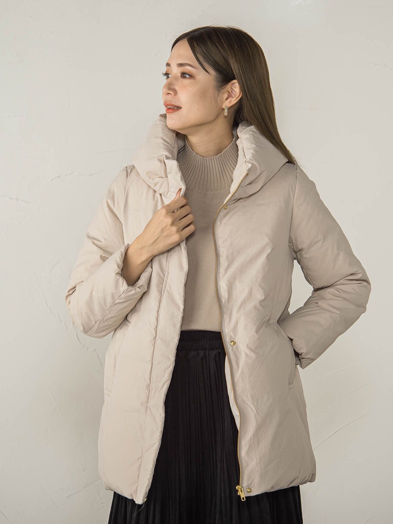 美品】Ketty ケティ 女優襟 ダウンコート M ピンクベージュ セール中