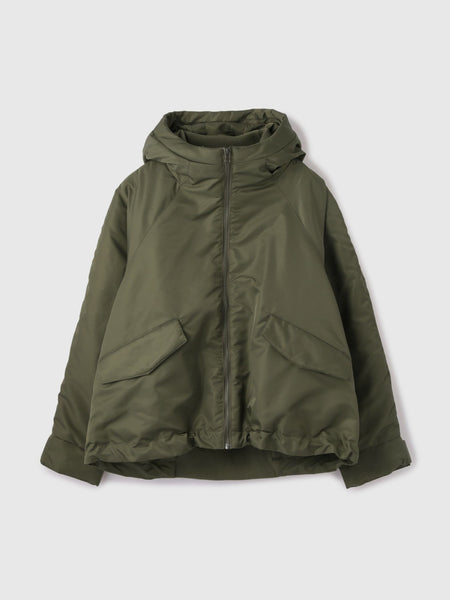 ナイロン中綿フードMA-1ジャケット≪手洗い可能≫