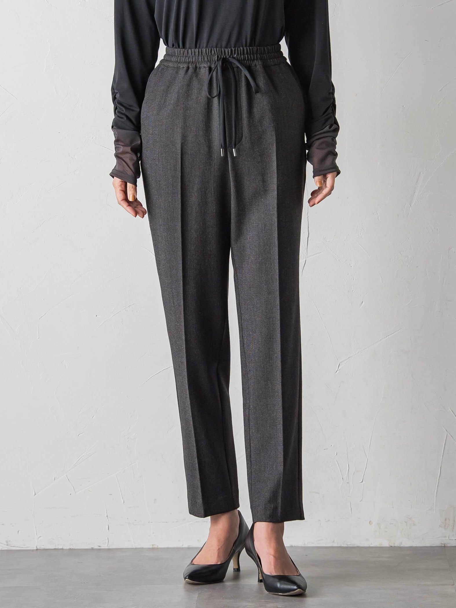 両面起毛2WAYストレッチテーパードパンツ