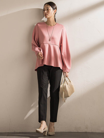 ペプラムシルエットプルオーバー≪洗える≫