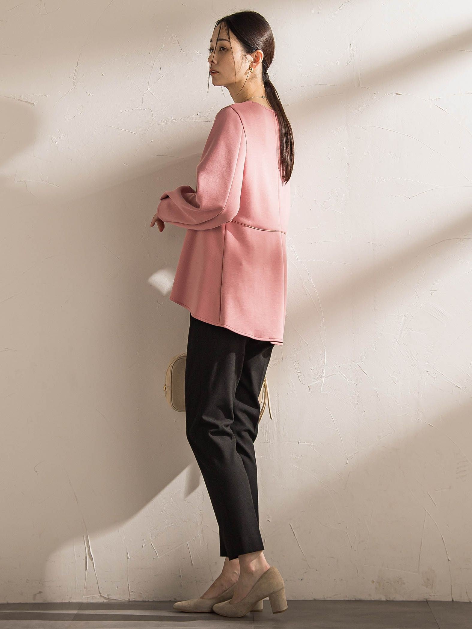 ペプラムシルエットプルオーバー≪洗える≫