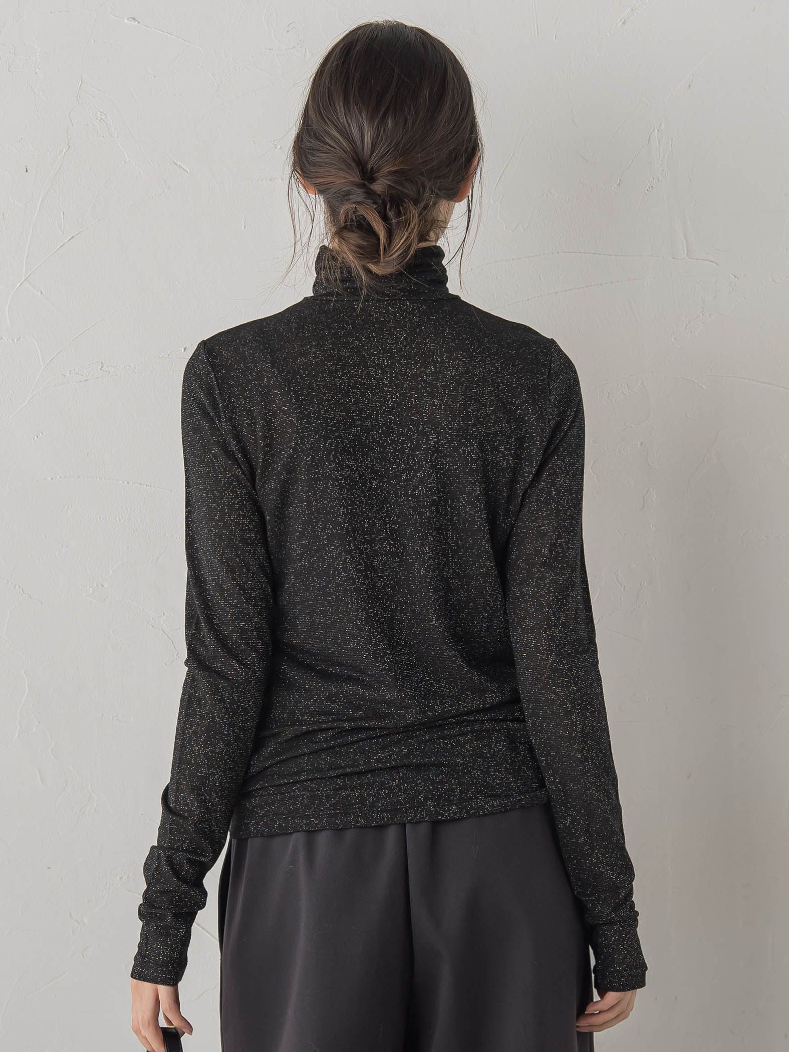 カシミヤシルクシアーラメカットソー≪手洗い可能≫