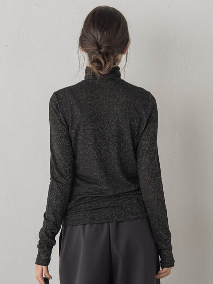 カシミヤシルクシアーラメカットソー≪手洗い可能≫