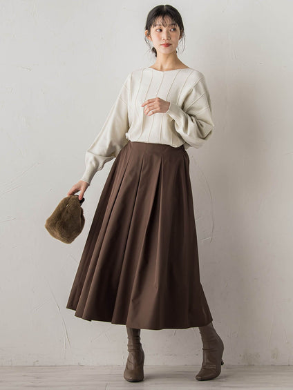 【新色追加】ラメドルマンVネックニット≪手洗い可能≫