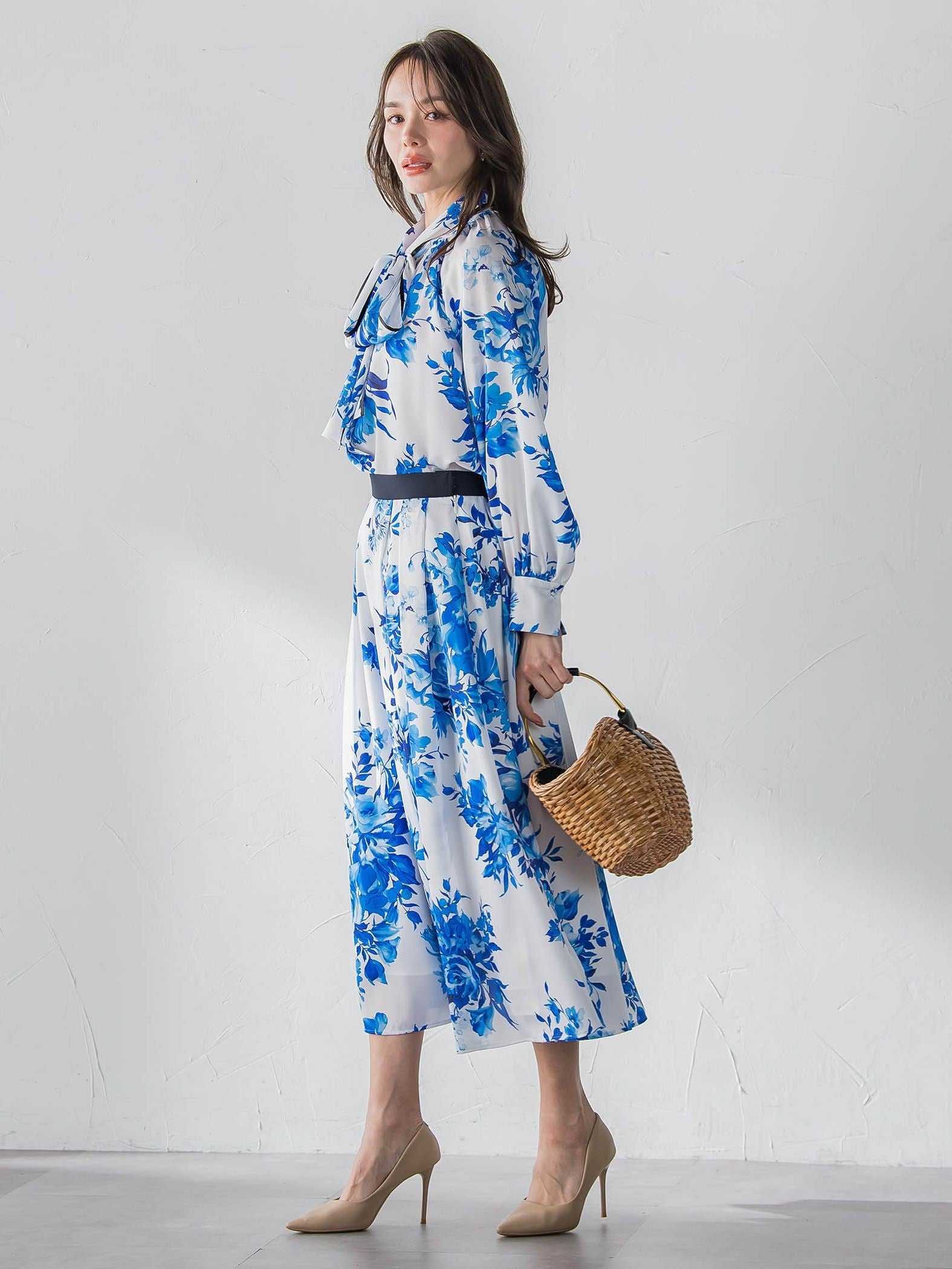 ビッグフラワーブーケスカート