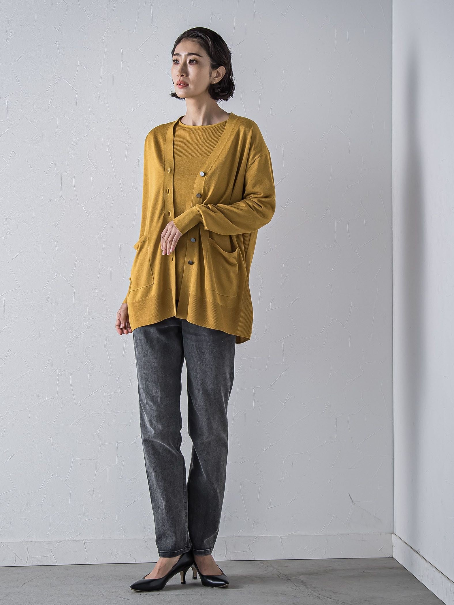 【極】SARIニットカーディガン≪手洗い可能≫