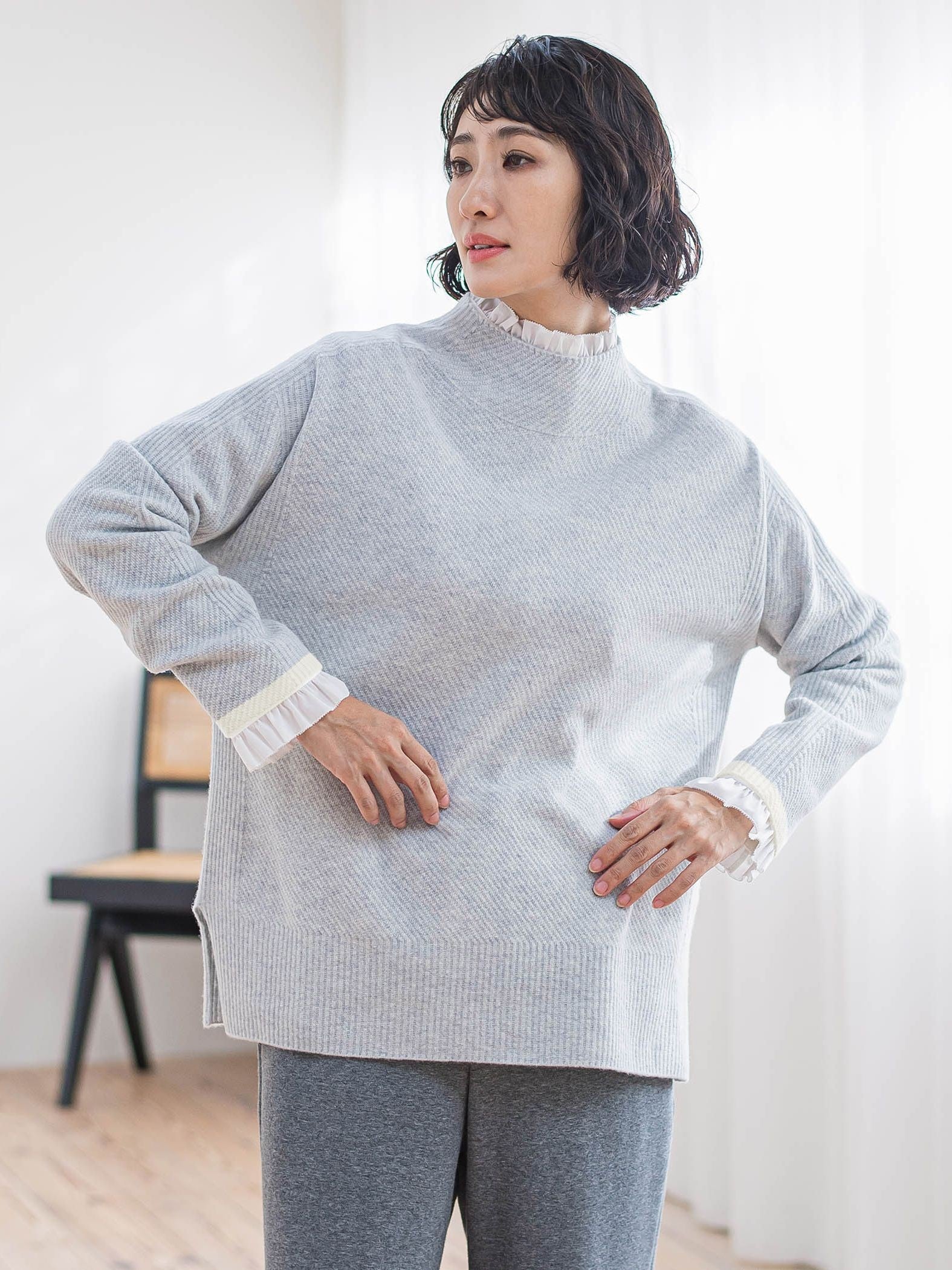 配色CHESSニット