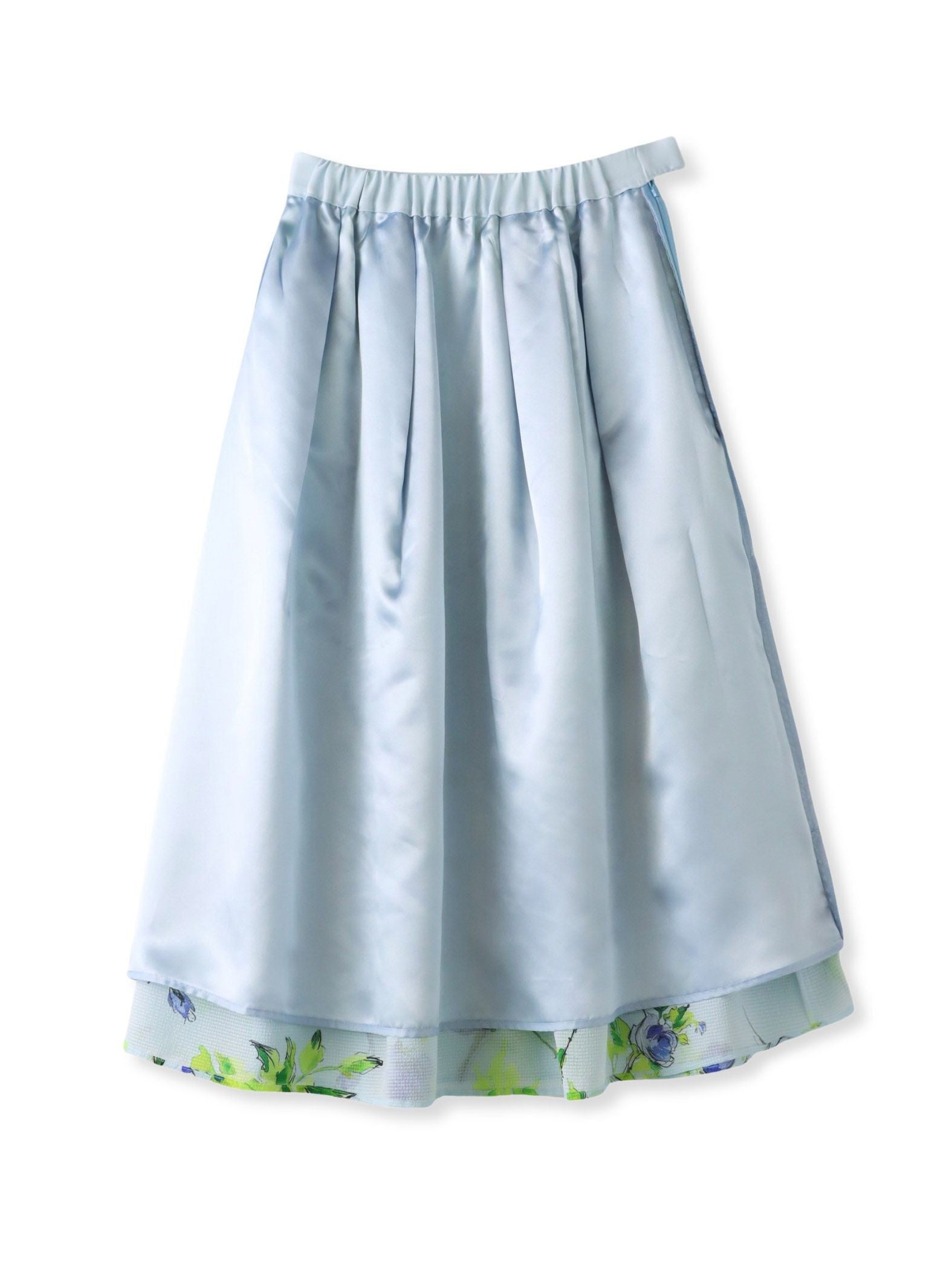 ブルーローズプリントスカート