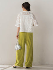 PAISLEY COTTON LACEブラウス