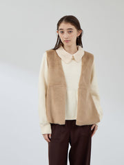 フェイクムートンファーペプラムジレ