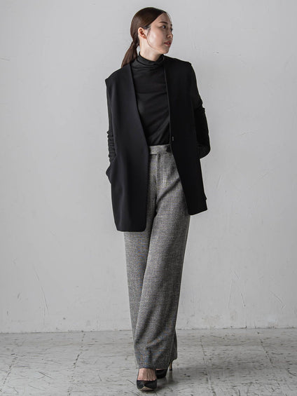 ノンウールツィードパンツ≪洗濯機で洗える/セットアップ対応≫