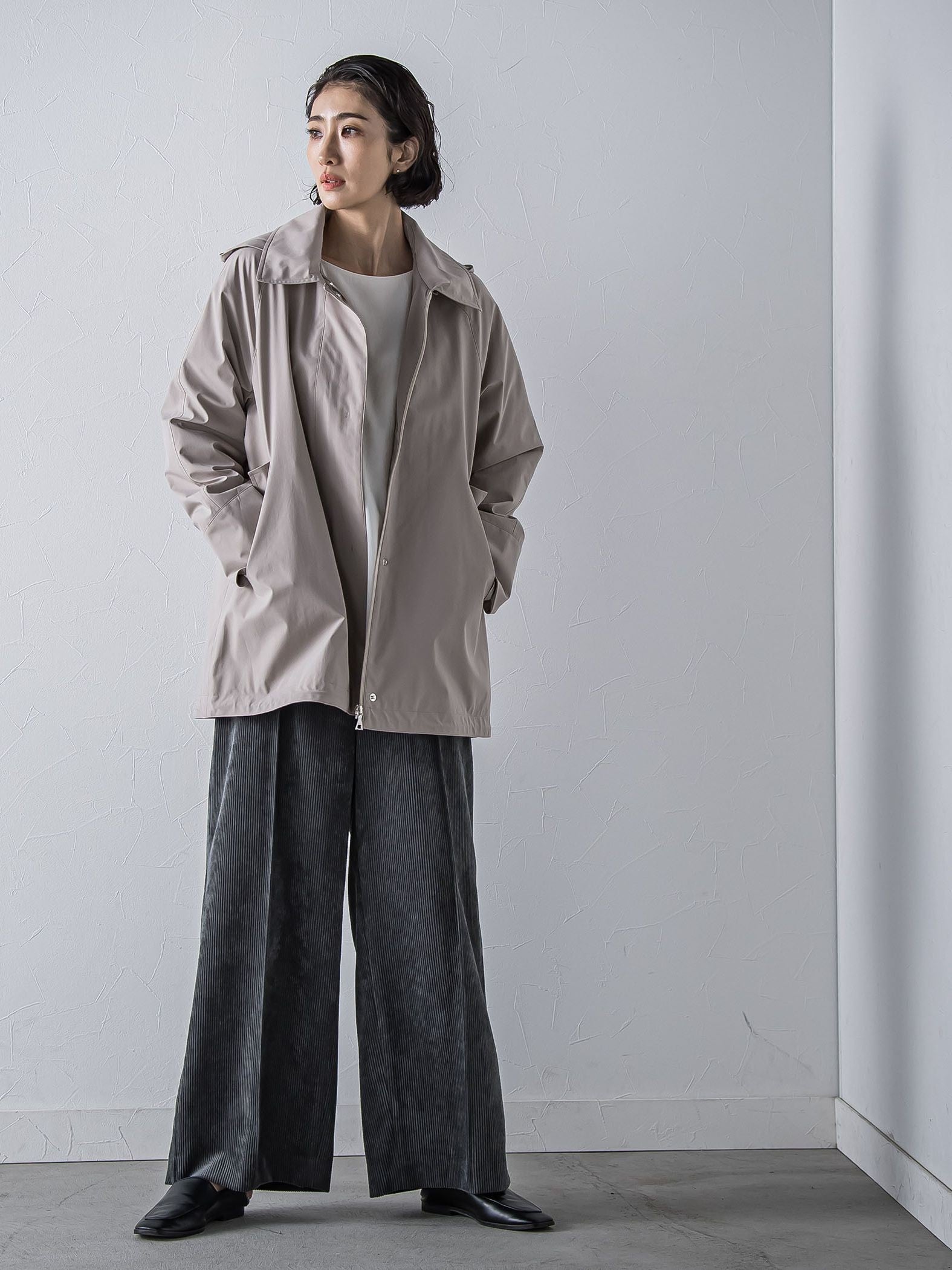 コーデュロイワイドパンツ≪洗濯機で洗える≫