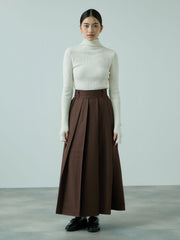 ワイドプリーツスリットスカート≪手洗い可能≫