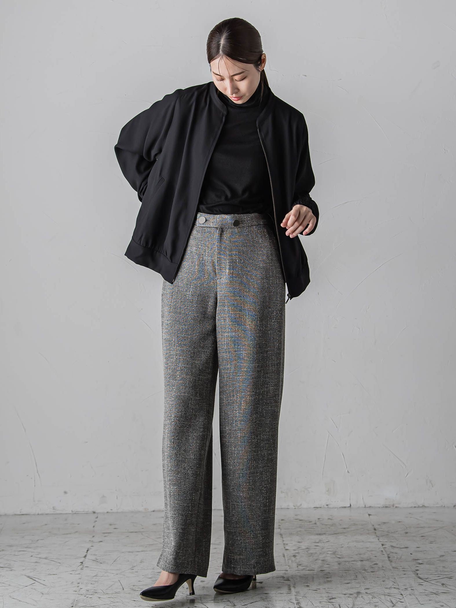 ノンウールツィードパンツ≪洗濯機で洗える/セットアップ対応≫