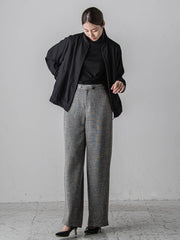 ノンウールツィードパンツ≪洗濯機で洗える/セットアップ対応≫