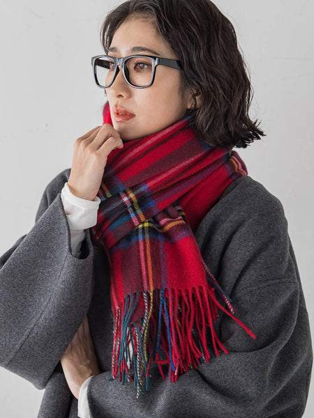 チェックマフラー