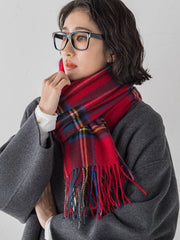 チェックマフラー