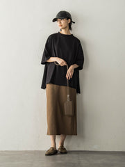 ジョーゼットダンボールAラインスカート≪セットアップ対応/洗濯機で洗える≫