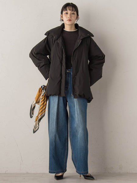 袖ボタンランダムリブニット≪手洗い可能≫