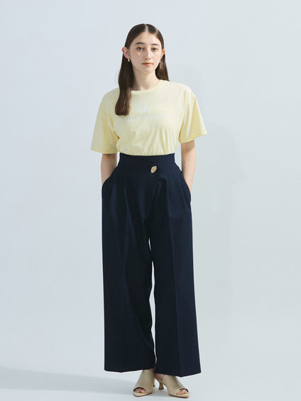 ツヤ刺繍Tシャツ≪洗濯機で洗える≫
