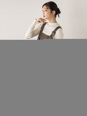 ミックスツイード×レザーライクジャンスカ≪洗濯機で洗える≫