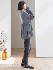 【WEB限定】”1枚でサマになる”とろみサテンふんわりニット