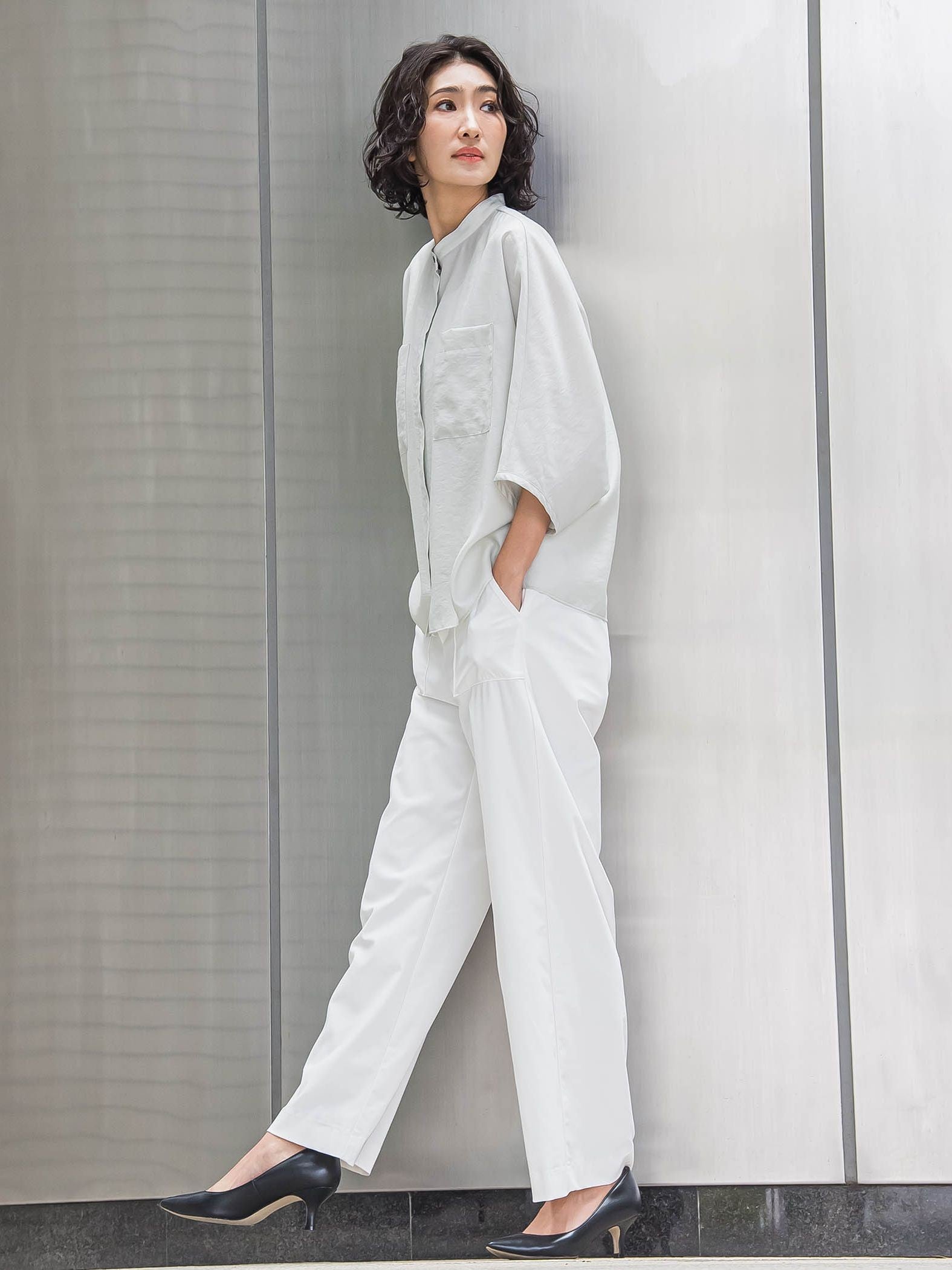【WEB限定】ハイテンションワイドパンツ≪洗濯機で洗える≫