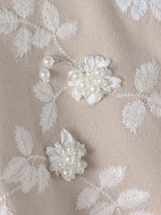 ボタニカルモチーフ刺繍カーディガン