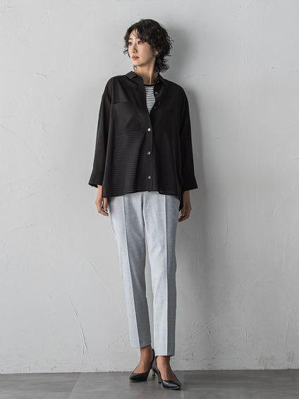 【WEB限定/+5cm丈長め】シェルタリングテーパードパンツ