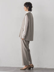 【大きいサイズ/受注会限定】クラッシックツイードストレートパンツ