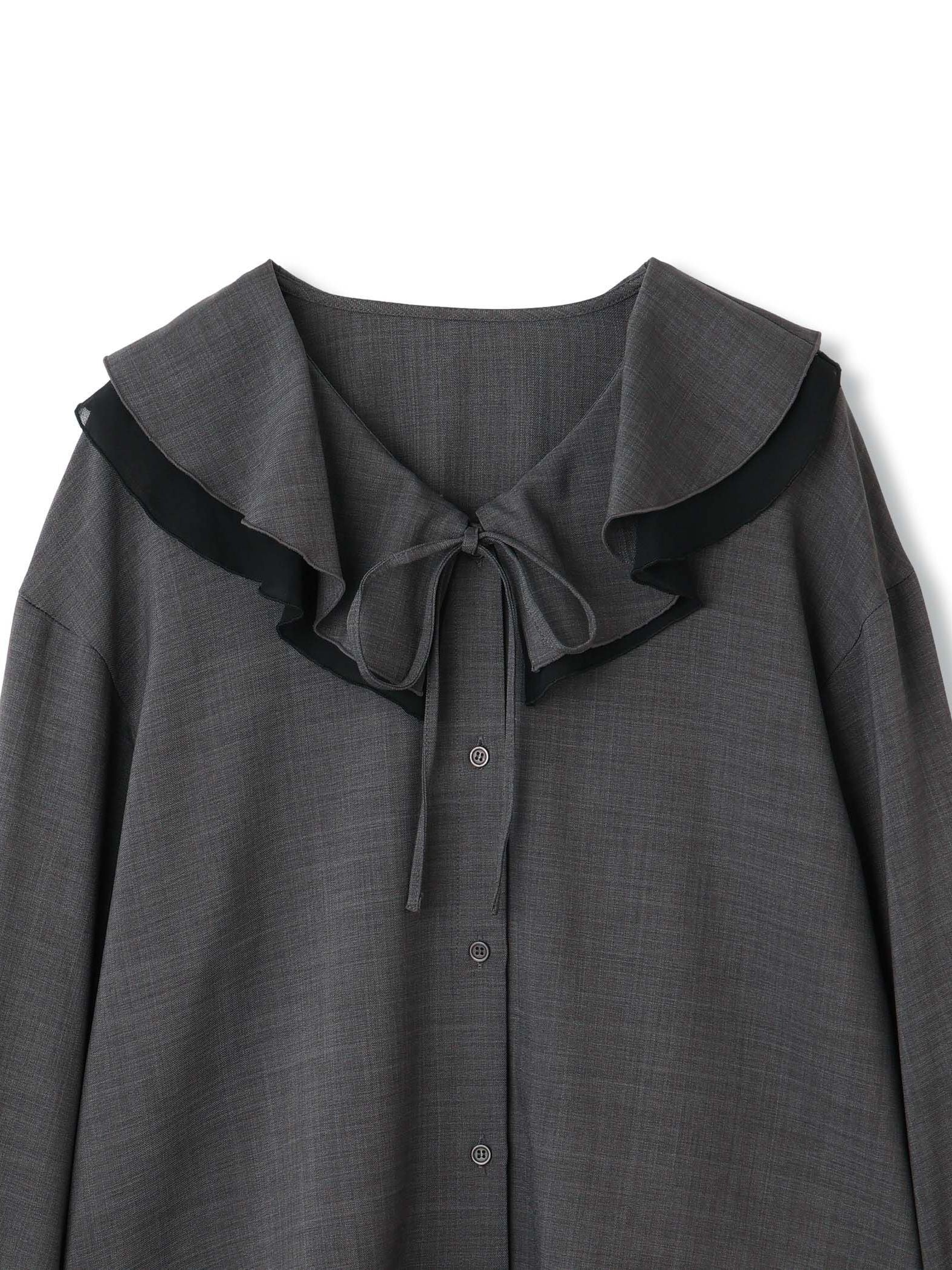 ナチュラルストレッチフレアカラーブラウス≪手洗い可能≫