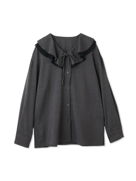 ナチュラルストレッチフレアカラーブラウス≪手洗い可能≫