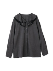 ナチュラルストレッチフレアカラーブラウス≪手洗い可能≫