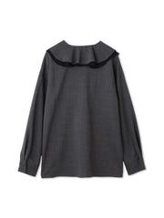 ナチュラルストレッチフレアカラーブラウス≪手洗い可能≫