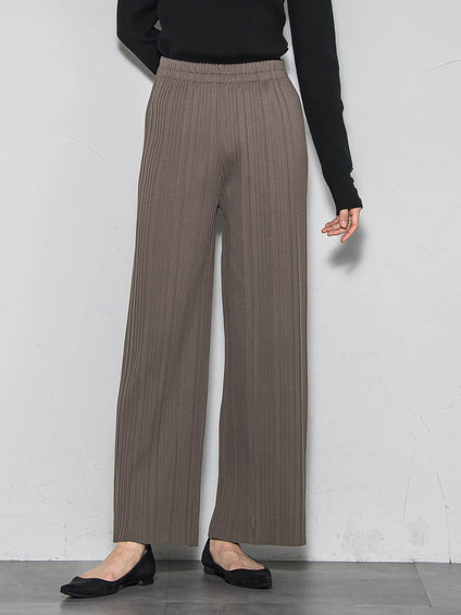 【WEB限定】裏起毛プリーツパンツ≪手洗い可能≫