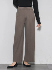 【WEB限定】裏起毛プリーツパンツ≪手洗い可能≫