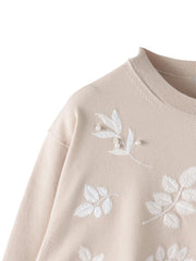 ボタニカルモチーフ刺繍カーディガン